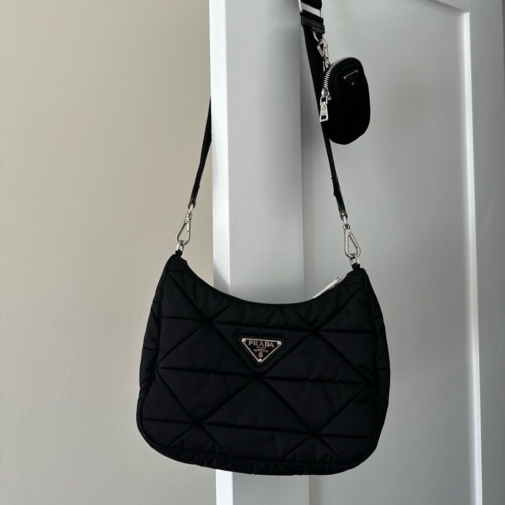 Padded Re-Nylon shoulder bag